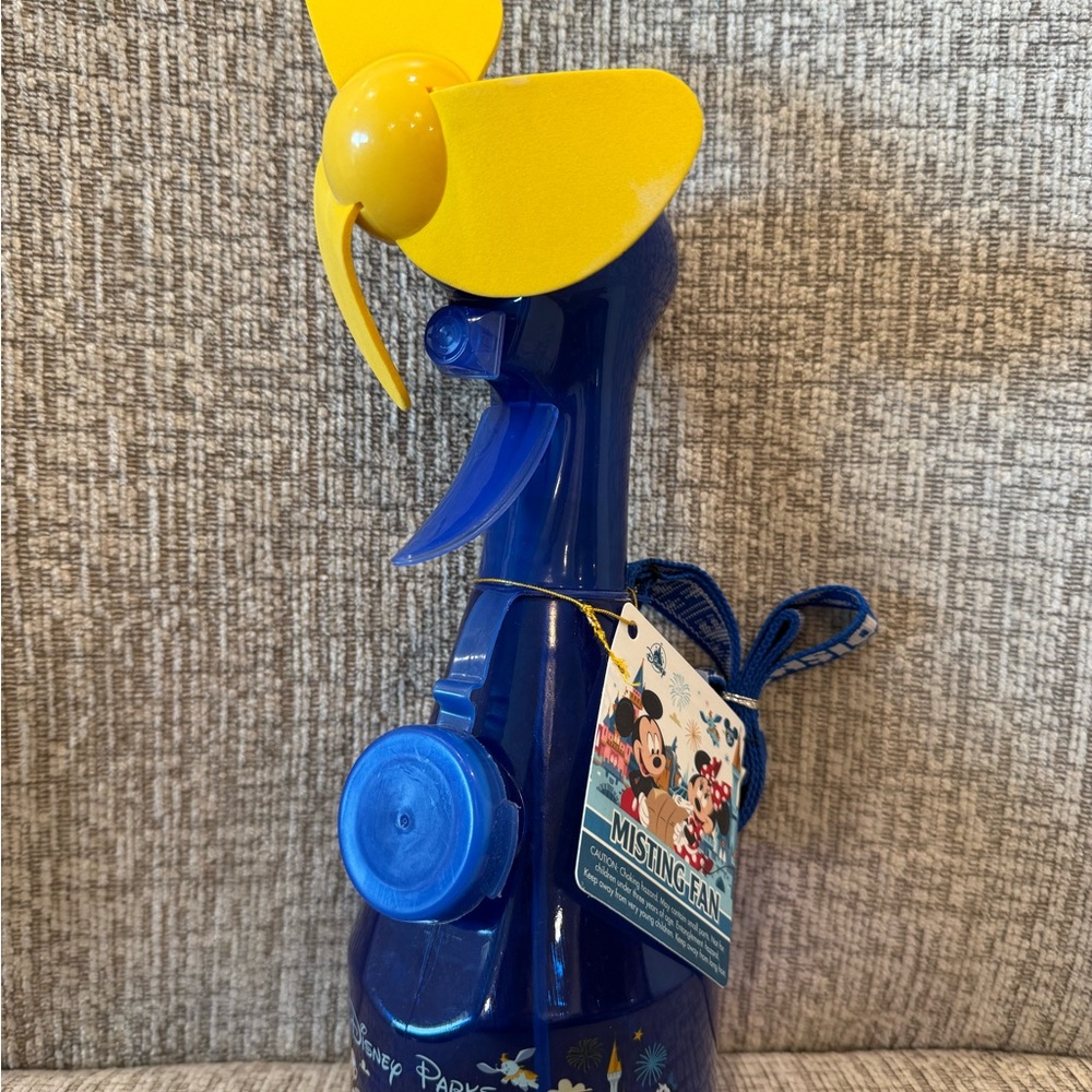 NEW Disney Parks Souvenir Spray Water Bottle Fan with Lanyard
